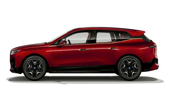 BMW iX i20 SUV eléctrico, vista del lateral BMW iX SUV eléctrico, Aventurinrot, i20, vista del lateral