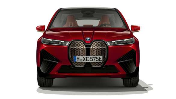 BMW iX i20 SUV eléctrico, vista del frontal BMW iX SUV eléctrico, Aventurinrot, i20, vista del frontal