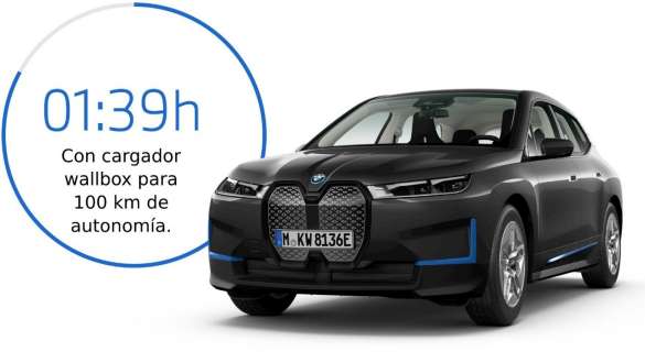 BMW iX i20 SUV eléctrico BMW iX xDrive40, carga en casa BMW iX i20 2021 SUV eléctrico BMW iX xDrive40 Sophistograu, carga en un BMW Wallbox