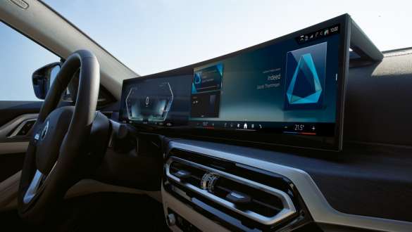 BMW Curved Display BMW i4 G26 2021 BMW Curved Display BMW i4 G26 2021 display de control, interior