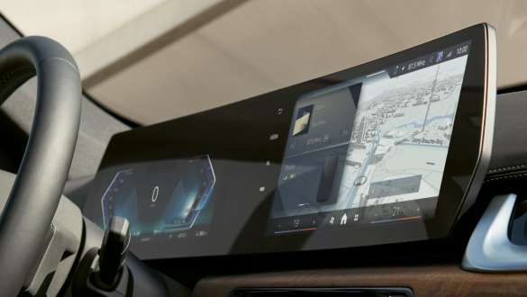 BMW iX1 U11 BEV Interior, BMW Curved Display BMW iX1 U11 BEV Interior, salpicadero, Curved Display, vista lateral