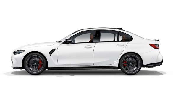Diseño del lateral BMW M3 Competition Sedán Frozen Brilliant White metalizado G80 2020 BMW M3 Competition Sedán G80 2020 Frozen Brilliant White metalizado Diseño del lateral Vista lateral