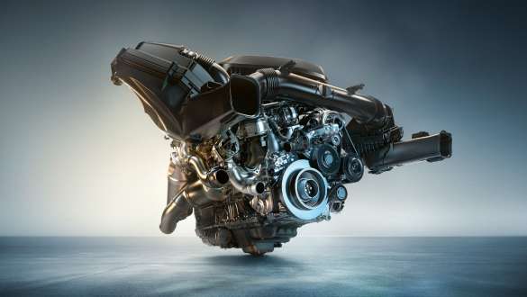 Motor de gasolina de 6 cilindros en línea BMW M TwinPower Turbo BMW M3 Sedán G80 2020 BMW M3 Sedán G80 2020 Motor de gasolina de 6 cilindros en línea BMW M TwinPower Turbo Primer plano