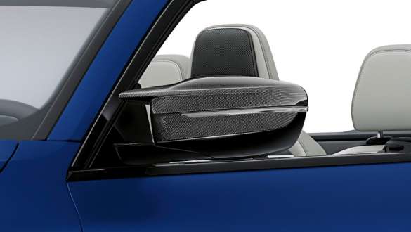 Paquete exterior M de carbono BMW M4 Competition Cabrio con sistema M xDrive G83 2021 BMW M4 Cabrio Competition con sistema M xDrive G83 2021 BMW Individual Frozen Portimao Blau metalizado, paquete exterior M de carbono, cubiertas de los retrovisores exteriores M