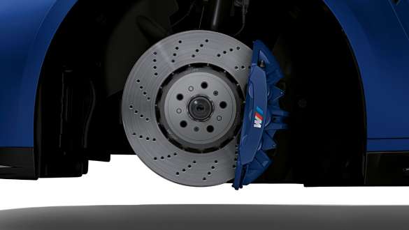 Freno M Compound en azul BMW M4 Competition Cabrio con sistema M xDrive G83 2021 BMW M4 Competition Cabrio con sistema M xDrive G83 2021 Freno M Compound en azul, primer plano