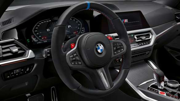 Volante M Performance Pro BMW M4 Coupé G82 2020 BMW M4 vG82 2020 Volante M Performance Pro Interior Primer plano