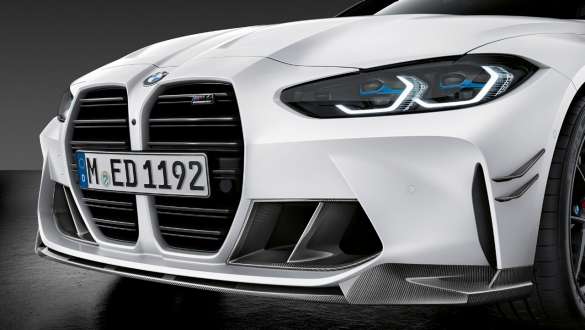 Divisor delantero M Performance de carbono BMW M4 Coupé G82 2020 BMW M4 Coupé G82 2020 Divisor delantero M Performance de carbono Primer plano Frontal
