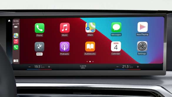Integración del smartphone Apple CarPlay Android Auto BMW M440i xDrive Gran Coupé G26 Integración del smartphone Apple CarPlay Android Auto BMW M440i xDrive Gran Coupé G26 Interior Display de control
