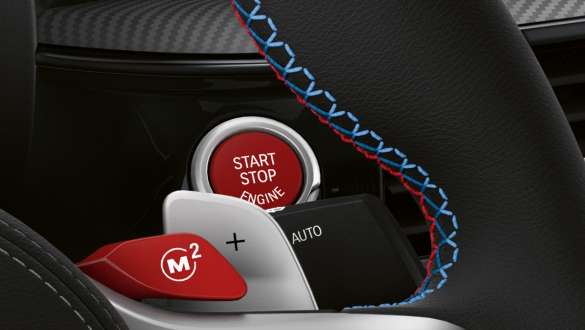 Botón Start/Stop en rojo BMW M5 F90 2020 Botón Start/Stop en rojo BMW M5 F90 LCI Renovación 2020 Interior