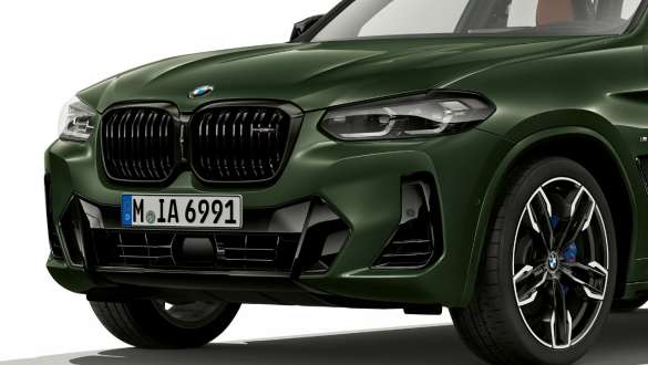 Paquete aerodinámico M BMW X3 M40i M40d G01 LCI Renovación BMW X3 M40i M40d G01 LCI Renovación 2021 Malachitgrün metalizado, paquete aerodinámico M, faldón delantero