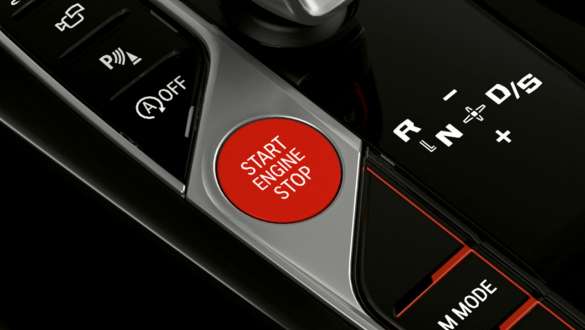 Botón Start/Stop en rojo BMW X3 M 2021 F97 G01 LCI BMW X3 M 2021 F97 G01 LCI Botón Start/Stop en rojo