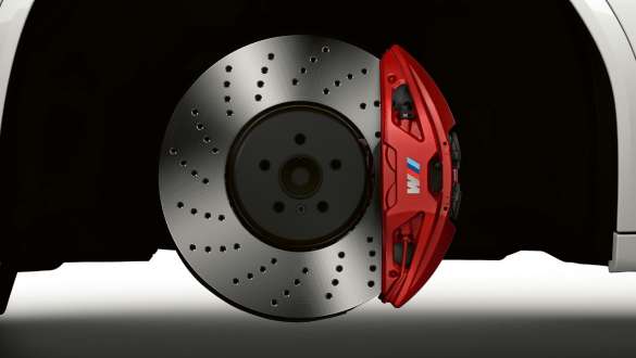 Frenos M Compound en rojo BMW X3 M Competition F97 LCI Renovación 2021 BMW X3 M Competition F97 LCI Renovación 2021 Frenos M Compound en rojo, primer plano