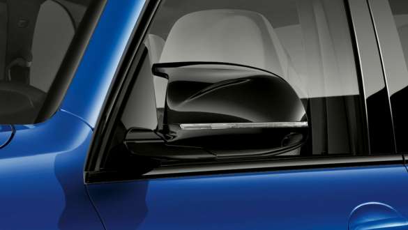 Carcasas espejos retrovisores del BMW X5 M Competition F95 Carcasas para espejos retrovisores en negro brillo BMW X5 M Competition F95 2020 SUV Marina Bay Blue metalizado, exterior