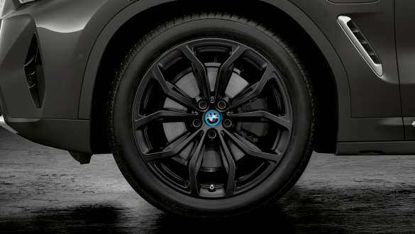 BMW X3 G01 2021, llanta de aleación ligera BMW de 20 pulgadas BMW X3 G01 2021, llanta de aleación ligera BMW de 20 pulgadas con radios en Y estilo 695 en Jetblack mate