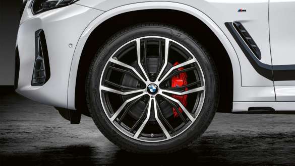 BMW X4 G02 Llanta forjada M Performance de 21 pulgadas con radios en Y estilo 701 M en bicolor 2021 BMW X4 G02 Llanta forjada M Performance de 21 pulgadas con radios en Y estilo 701 M en bicolor (negro mate, con pulido brillante) 2021