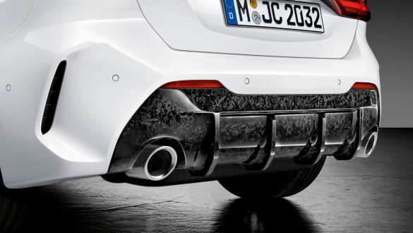 Difusor trasero de fibra de carbono M Performance. BMW Serie 1, M Performance Design, difusor trasero de fibra de carbono.
